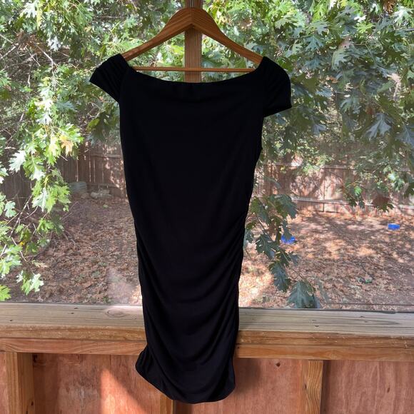 Reformation Raydon Knit Black Off The Shoulder Dress Size M - Picture 5 of 11